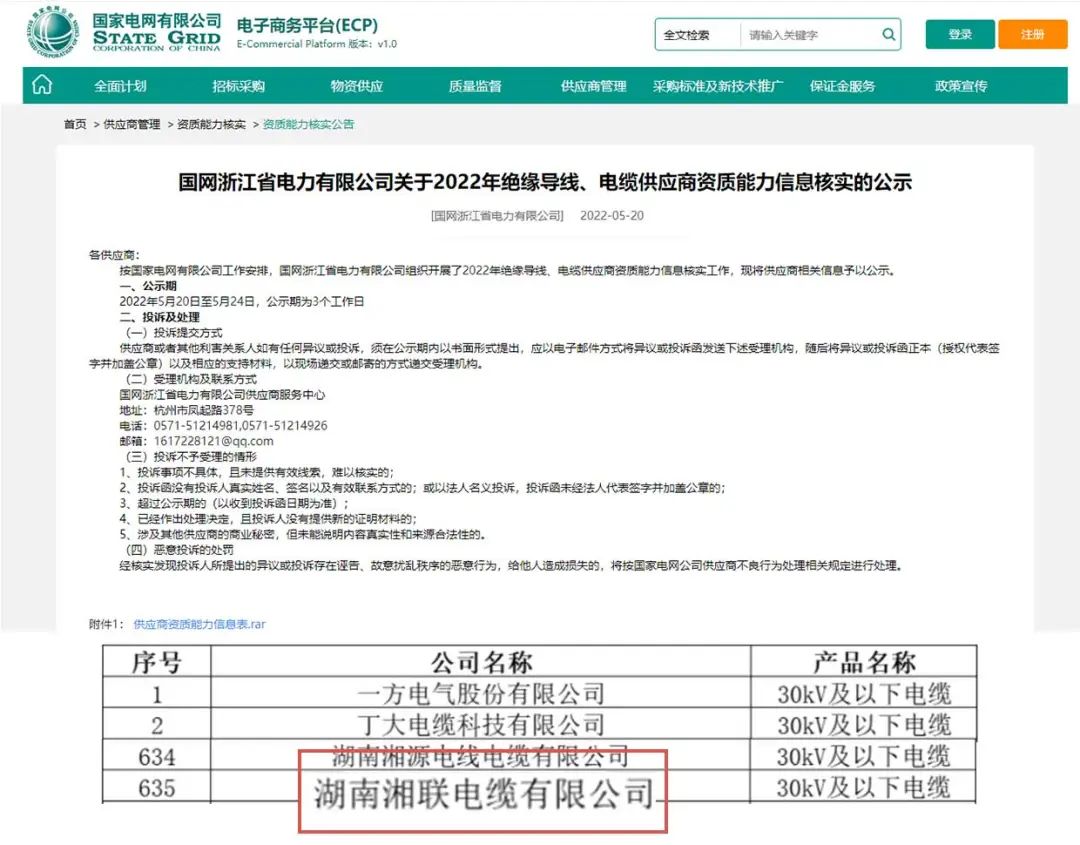喜訊 | 湘聯(lián)電纜順利通過國家電網(wǎng)“供應(yīng)商資質(zhì)能力”審核！